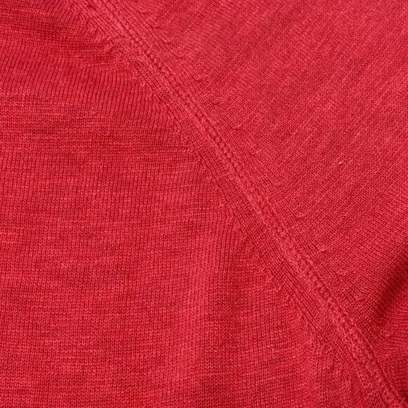 Banana Republics Organic SLUB Cotton Men’s Large Red Sweater - Picture 9 of 11